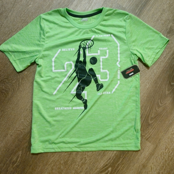 New Power Forward Basketball Graphic T-shirt Athletic Active Sport Set Boy 14-16 - Picture 2 of 9